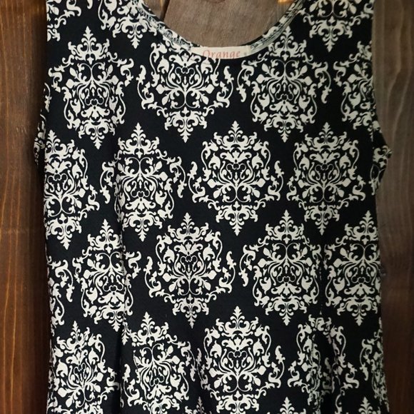 Damask Print Dress M - Picture 3 of 3